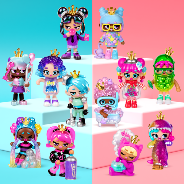 Quirky and Fearless Kweenies Team figurines side by side. 